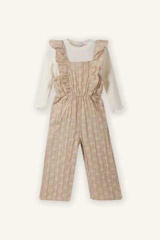Defacto Çiçekli Müslin 2li Takım Kız Bebek G9191a526spbg702 Bej-bg702