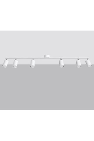 Mylights Gu10 Altılı 6 Lı Hareketli Başlık 150 Cm Beyaz Modern Led Tavan Spot Avize Tasarruflu Led Ampul Beyaz