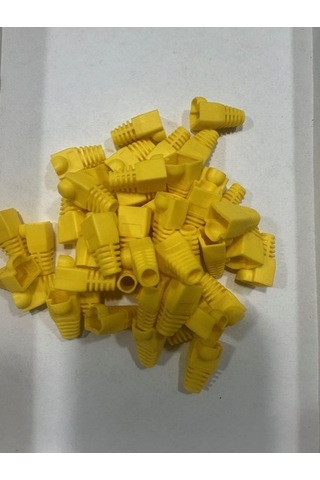 Sarı Rj45 Kılıf Sarı Cat6 Kılıf Sarı Cat5 Kılıf 100 Adet
