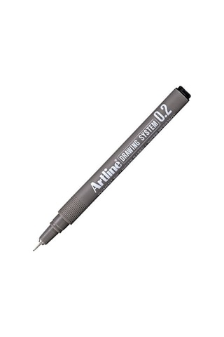 232 Siyah Çizim Kalemi 0.2 Mm Reçine Uçlu 12'li Set Grafik Tasarım İçin