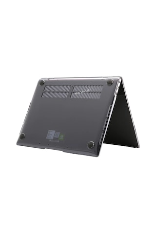 Huawei Uyumlu Kılıf Matebook D14 Kılıf 2019-2020-2021-2022 Yılı İle Parlak Kristal İz Yapmaz Siyah