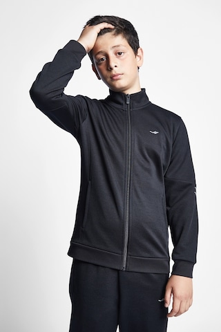 LESCON Siyah Çocuk Fermuarlı Sweatshirt 23S-3237-23B