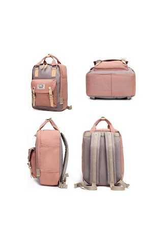 Tongxida 15.6 Dizüstü Bilgisayar Sırt Çantası, 32x42x13 Cm, Öğrenci/erkek Mekanı, Saplı, Pembe-gri Renk Pembe - Gri