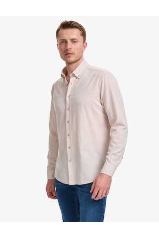 Pierre Cardin Erkek Bej Gömlek Desenli 50325356-vr011