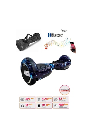 Citymate Hoverboard 6.5 inch Elektrikli Kaykay Scooter Bluetooth Hoparlörlü Çanta Hediye D12