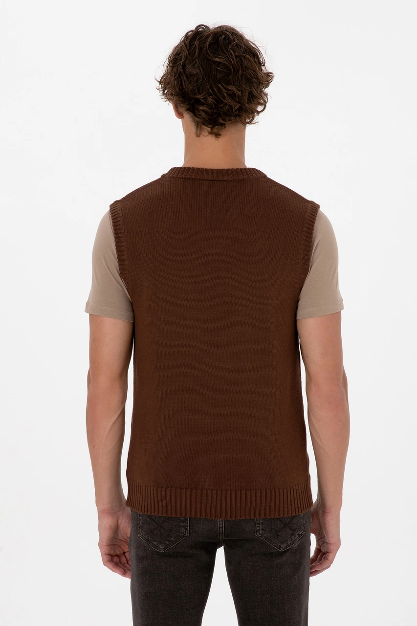 U.s. Polo Assn. Erkek Kahverengi Süveter 50318158-vr029 Kahverengi