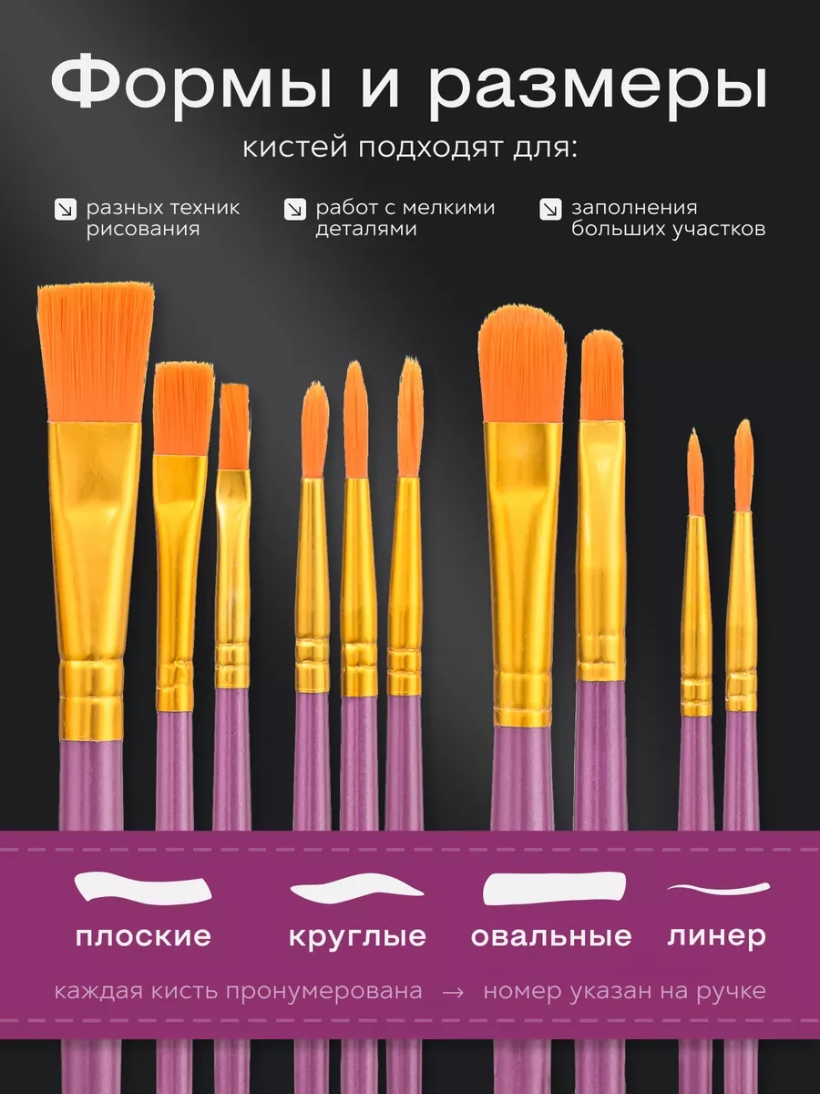 Kitso Resim Fırçaları Sanatsal Set 10 Adet 241189835