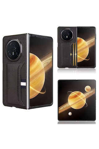 Microcase Honor Magic V3 Kartlıklı Deri Kaplama Kılıf-al5120 Siyah