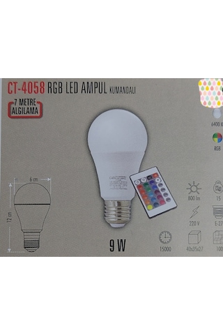 Rgb Kumandalı Led Ampul -