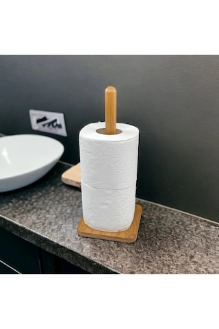 Bambu Kare Model Kağıt Havluluk Mutfak Düzenleyici Kare