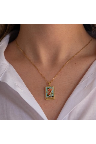 Çelik Kolye, Altın Kaplama Balık Burcu Kadın Kolye K-133 Altın