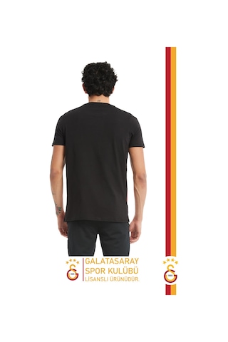 Galatasaray Lisanslı Büyük Logolu T-shirt Siyah.