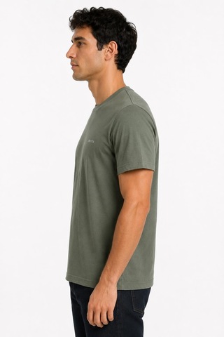 Alexandergardi Bisiklet Yaka Regular Fit T-shirt Haki
