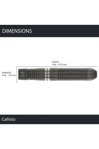 Winmau Callisto 3 %90 Tungsten Çelik Uçlu Dart Oku