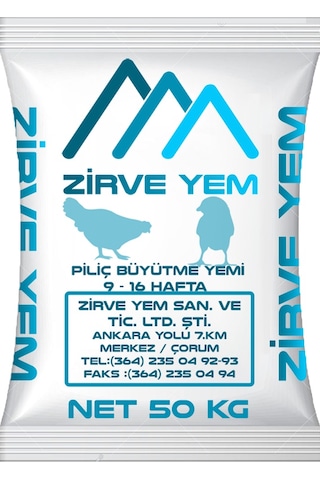Yumurtaci Pi̇li̇ç Büyütme Yemi̇ Toz 9-16 Hafta