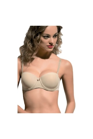 Bella Donna 11033 Push-Up & Destekli Balenli Straplez Sütyen