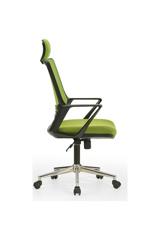 Arya1 Bilgisayar Koltuğu - Ofis - Müdür - Büro - Çalışma Sandalyesi Yeşil Renk Krom Ayaklı Yeşil