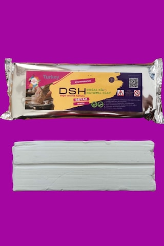 Seramik Hamuru - 1000 Gr 1 Kg Beyaz Doğal Kil Çamuru Doğal Oyun Çamuru