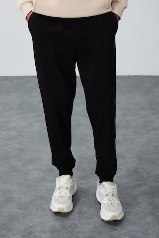 Tommy Life Siyah Klasik Cepli Standart Kalıp Manşetli Erkek Eşofman Alt - 84652 Siyah