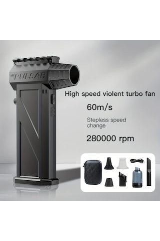 Fochsia Black Vakum Temizleyici Seti Güçlü Kompresörlü Toz Üfleme Elektrikli Duster Klavye Temizleme Kit