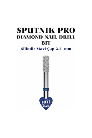 Elmas Silindir Freze Mavi Çap 2,5mm