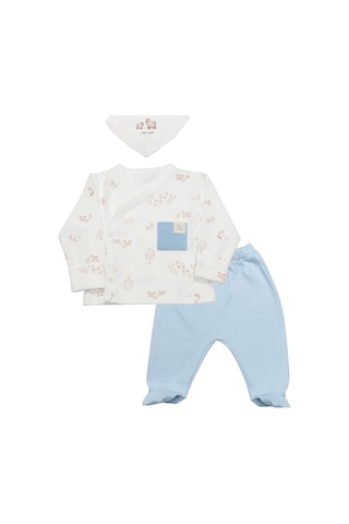 Bistyle Curly Lamb 3'lü Zıbın Takımı 13107 Bej Ekru Çok Renkli