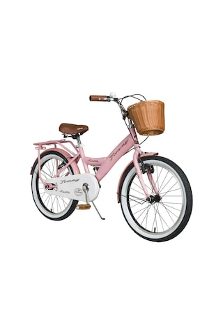 Tommybike Latte Sepetli, Elcikli 20 Jant Çocuk Bisikleti, 6-9 Yaş Çocuk Bisikleti Pembe