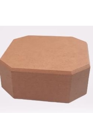 Hobi Dekoratif Model Öğrenci Kutusu Altıgen Ahşap HAM MDF El Yapımı