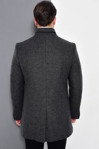 Plt8386 Dewberry Erkek Palto-desenli Antrasit