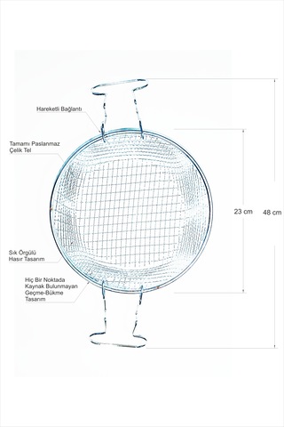 Tencere İçi Hareketli Kollu Patates Tavuk Kızartma Teli Sepeti