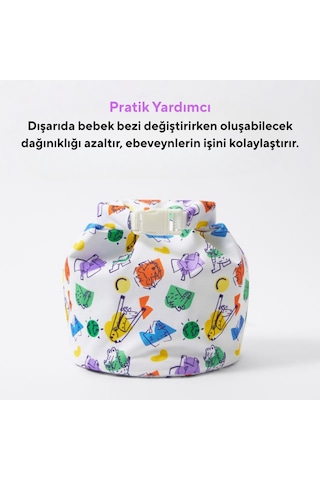 Bambino Mio Su Geçirmez Bebek Bezi Taşıma Çantası Wet Bag Bold Çok Renkli