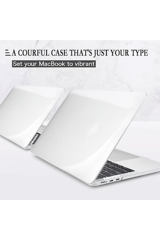 Apple Uyumlu MacBook Air 15 Inç M2-m3 Çip 2023/2024 A2941 A3114 Şeffaf Kılıf Koruyucu Kapak Parlak