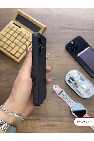 Apple iPhone 17 Uyumlu Kamera Korumalı Darbeye Dayanıklı Renk Atmayan Keep Silikon Kılıf Siyah