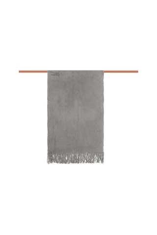 Angora Tavşan Tüğü Şal 60x180 - Gri Gri