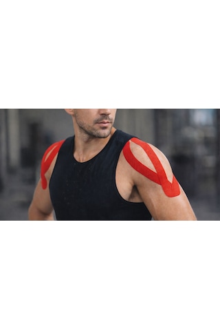 Kinesiyolojik Bandı Kırmızı/sporcu Bantı, Için Kas Bandı Su Ve Ter Geçirmez Spor Yapışkan Bant 5cmx5cm