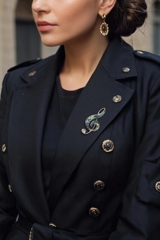 Abalon Shell Sol Anahtarı Sedef Broş Br10-1 Çok Renkli