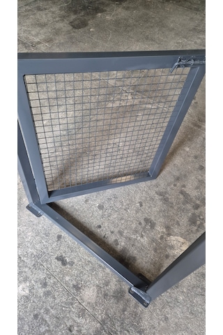 Tel Çit Kapı - Dar Delikli Tel Kapısı - 100 Cm Yükseklik X 100 Cm Eni - -antrastik - Gri