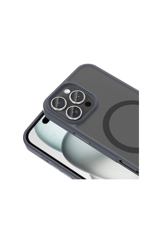 Apple Uyumlu iPhone 16 Plus Kılıf Magsafe Şarj Özellikli Mat Arka Yüzey Sio Premium Kapak Koyu Yeşil