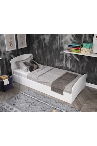 Soft Tek Kişilik Mdf Karyola Beyaz - 90 Cm X 190 Cm