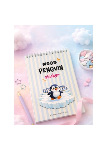 Mood Penguen Sticker Defteri Bullet Journal, Planner Nihilist Penguen Sticker Defteri