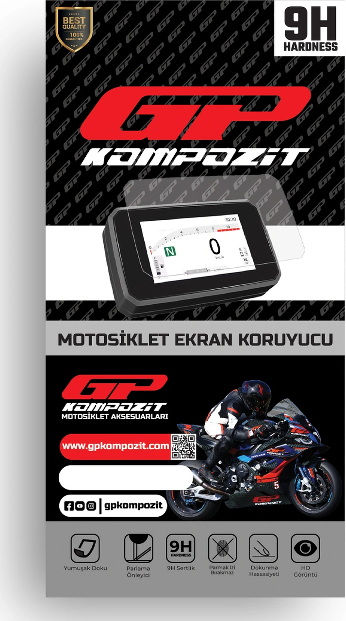 Gp Kompozit Yamaha Nmax 125 / 155 2023-2024 Uyumlu Motosiklet Ekran Koruyucu Şeffaf