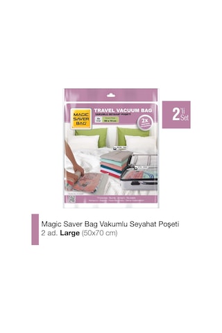 Magic Saver Bag 2'Li Seyahat Poşeti Roll-Up Large