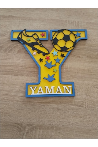 Çocuk Odası Kapı & Duvar Süsü Y-harfi İsim Yazılı Çok Şık..f B