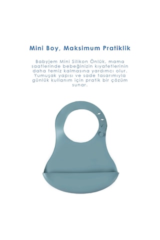 Babyjem Mini Silikon Mama Önlüğü Mint