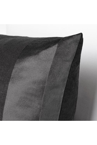 Minder-Kırlent Kılıfı 50x50 cm Gri Renk Fermuarlı Kılıfı Pamuk Ev Dekorasyonu