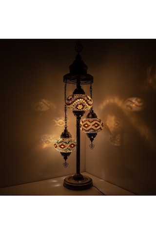 Osmanlı Mozaik Lamba Hediyelik Otantik 3'lü Lambader