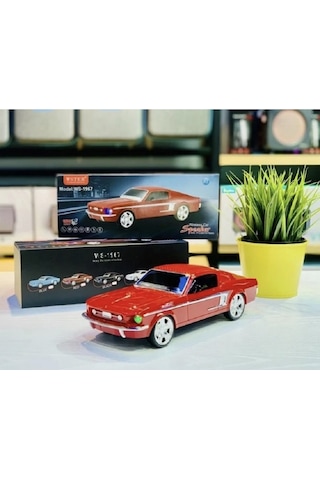 Wster Ws-1967bt Ford Mustang Gt 1967 Model Araba 10 W Fm Radyo Bluetooth Hoparlör Kırmızı