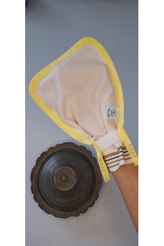 Eker-konfor Sarı Biyeli Cırtlı Kese-cırt Cırt Yapı-banyo Kesesi