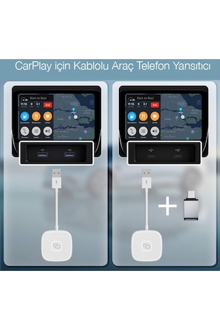 Ally Usb+ Lightning iOS Apple Uyumlu iPhone Carplay Mirror Ekran Yansıtıcı
