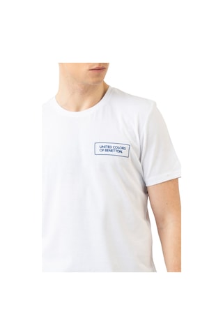 United Colors Of Benetton Erkek T-shirt Bnt-m21160 Beyaz